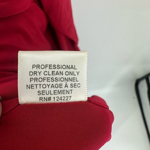 Misa Los Angeles Domino Front Twist Draped Maxi Dress V Neck Red Size Small NWT - Picture 10 of 13